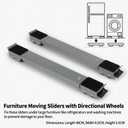 Heavy Duty Appliance Roller Movers, Furniture Moving Rollers with Non-Slip Pads, Easy Moving Tool for Refrigerators, Washing Machines, Dryers, Cabinets and Heavy Furniture (Gery)