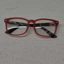 TIJN Blue Light Blocking Glasses for Women Men Clear Frame Square Nerd Eyeglasses Anti Blue Ray Computer Screen Glasses (Matte Burgundy)