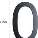 BetLight 6 Inch House Numbers- Modern Floating Stainless Steel Home Address Number Elegant Black Finish,Number 0