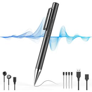 64GB Small Digital Voice Recorder with Playback, Smart Voice Activated Recorder with AIIntelligent Noise Reduction, Portable Audio Recording Device for Lectures, Meetings, Work, Interviews, Class