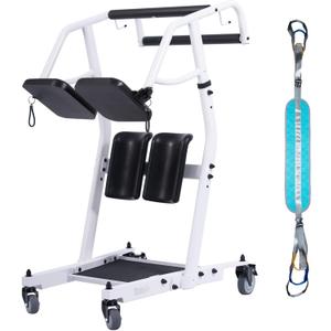 Sit to Stand Lift for Elderly - Stand Assist Patient Lift with Sling, Patient Transfer Lift for Home Care Use, Mobility Lift Assist Transfer Device for Seniors, Adults & Disabled, 400lb Capacity