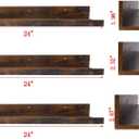 Giftgarden 24 Inch Floating Shelves Wall Mounted Set of 3, Rustic Large Wall Shelves Picture Ledge Shelf for Bedroom Living Room Bathroom Kitchen