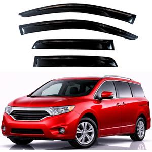 KPY Rain Guards Fit for 2011-2017 Nissan Quest, Out-Channel Window Visors Vent Wind Deflectors 4PC, Car Accessories for 11-17 Quest