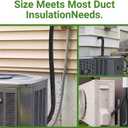 3 Layers HVAC Copper Pipe Insulation Cover, 72x10.2 Inch 600D Oxford AC Pipe Insulation Covers for Outside,Flexible Copper Line Insulation Sleeve for Central Air Conditioning Mini Splits