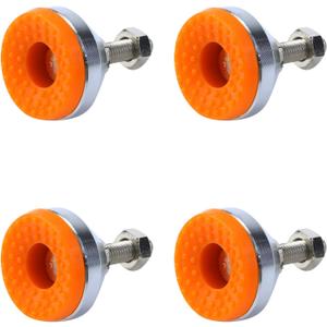 Antrader M10 Thread Adjustable Leg Leveler,2" Leveling Screw Leg,800 LB Capacity for Workbench,Machine,Cabinet & Heavy Duty Applications 4-Pack (Orange,Silver Tone)