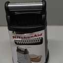 KitchenAid Gourmet 4-Sided Stainless Steel Box Grater for Fine, Medium and Coarse Grate, and Slicing, Detachable 3 Cup Storage Container and Measurment Markings, Dishwasher Safe, 10 inches tall, Black