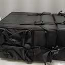 Costravio Travel Makeup Bag, Cosmetology Case on Wheels, 2 IN 1 Hair Tool Organizer, Rolling Nail Organizer Train Case, Large Cosmetic Trolley Suitcase for MUA/Hairstyling/Home-care/Groomer, Black