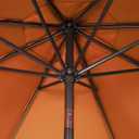 Blissun 9' Outdoor Patio Umbrella, Outdoor Table Umbrella, Yard Umbrella, Market Umbrella with 8 Sturdy Ribs, Push Button Tilt and Crank