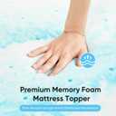 OLIXIS Gel Memory Foam Mattress Topper, Twin 2 Inch Blue, Cooling Gel Infused Soft Comfy Breathable, Pressure-Relieving, CertiPUR-US Certified