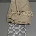 Boho Farmhouse Shower Curtain Woven Fabric Cute Beige Shower Curtain, 72 x 72 Tufted Chevron Textured Striped Modern Farmhouse Minimalist for Bathroom