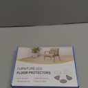 Ansible 24 Pcs Chair Leg Floor Protectors Square, Silicone Felt Furniture Leg Pads Caps Covers for Hardwood Floors (Fit:1-1/16" to 1-5/8") (Clear)