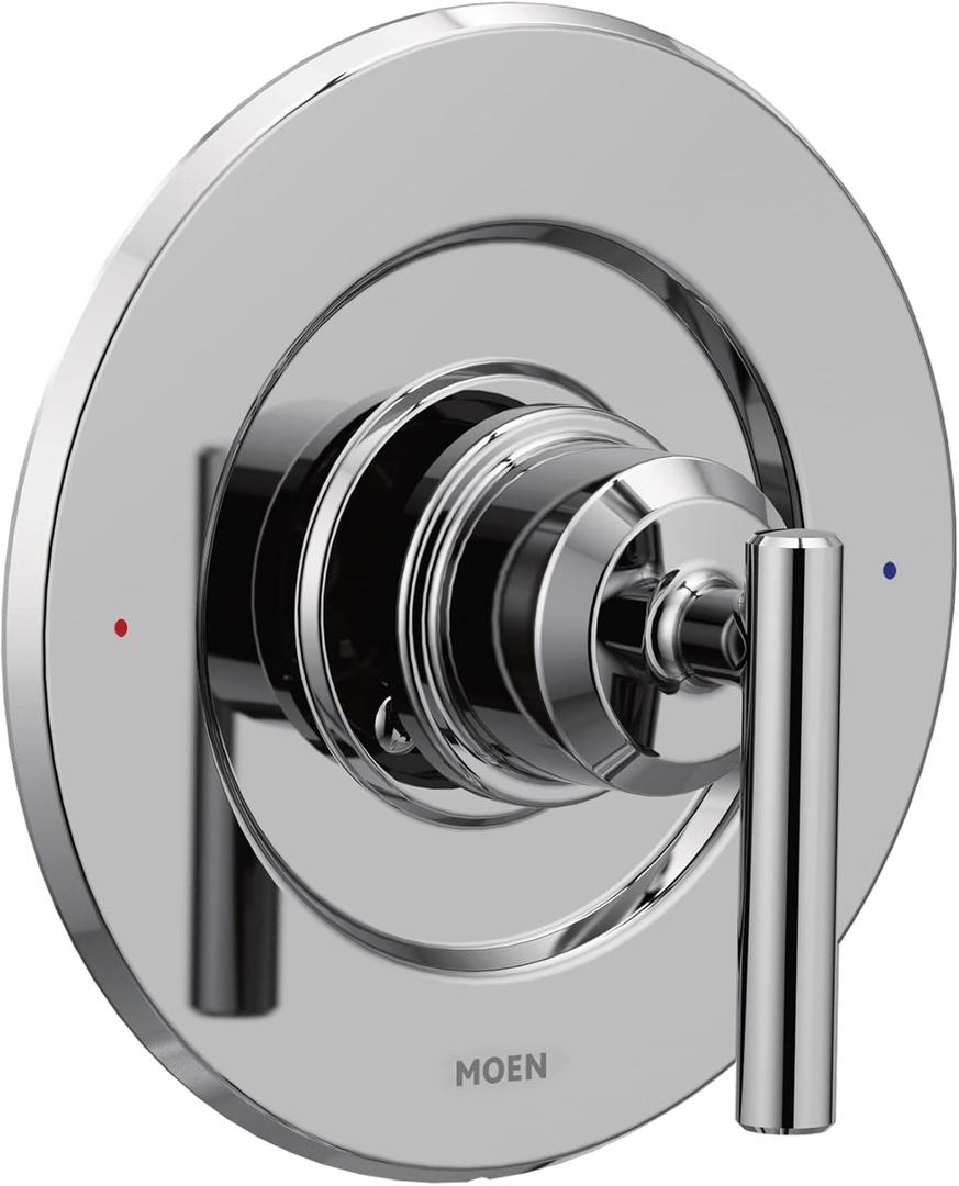 Moen Gibson Chrome Posi-Temp Pressure-Balancing Modern Valve Handle Only Trim, Valve Required, T2901