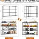 IZEUK 4-Tier 34 Inch Wide Storage Shelf, Heavy Duty Metal Wire Shelving, 4 Tier, 15.7" D*33.5" W*59.5" H
