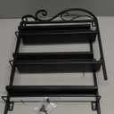 ERYTLLY Wall Mounted Nail Polish Rack, Rectangle Nail Storage Organizer, Salon Shelf Organizer (Black), 1 count