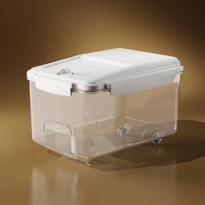 25lbs Rice Dispenser - 25lbs/10.6qt/10kg Food Flour Storage Bins with Lids & Cup BPA Free Kitchen Extra Large Grain Storage Containers Cat/Dog Food Storage Container (20lbs)