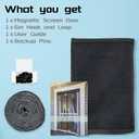 TheFitLife Fiberglass Magnetic Screen Door - Heavy Duty Mesh with Full Frame Hook and Loop Powerful Magnets That Closure Automatically, Door Screen Mesh Net (36x83 Inch)