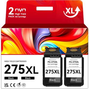 NVN PG-275 Black Ink Cartridge Compatible for Canon 275 Black Ink for 275XL Ink Cartridges for Canon Printers Compatible for Canon TS3722 TR4700 TR4720 TR4722 TS3522 TS3720 TS3700 Printer