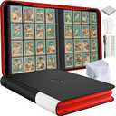 Trading Card Binder with 32 Sleeves, 16 Pocket Card Binder 1024 Cards-Black