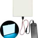 4" x 4" EL Panel Electroluminescent Light Sheet Decorations Light Lamp Sheet Sheet with Battery Inverter (Ice Blue)
