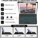 Keyboard Case for iPad 9.7 (6th Gen 2018 / 5th Gen 2017) / Pro 9.7 inch (2016) - 7 Colors Backlit Keyboard Cover and Mouse (Black)