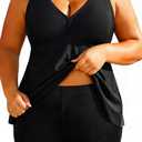 Aqua Eve Plus Size Swimsuits with Shorts Two Piece Tankini for Women Flowy Bathing Suits Athletic Swimwear, 18W