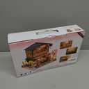 DIY Dollhouse Miniature Kit with Dust Proof and Music Box Japanese Sushi Shop Dolls House Furniture 3D Wooden Hand Craft Creative Puzzle Toy Birthday Gift for Friends