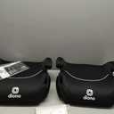 Diono Solana, No Latch, Pack of 2 Backless Booster Car Seats, Lightweight, Machine Washable Covers, Cup Holders, Black