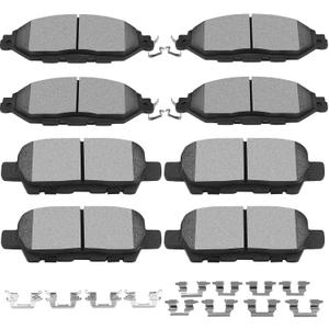 SCITOO D1649 D1415 Ceramic Brake Pads Sets Front & Rear w/Hardware Replacement For INFINITI For JX35 2013,For Nissan For Murano 2015-2022,For Nissan For Pathfinder 2013-2020 SCITOO D1649 D1415 Ceramic Brake Pads Sets Front & Rear w/Hardware Replacement For INFINITI For JX35 2013,For Nissan For Murano 2015-2022,For Nissan For Pathfinder 2013-2020