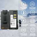 3000mAh PMNN4409 PMNN4409AR PMNN4544A APX4000 PMNN4491BR PMNN4491 PMNN4493A 7.4V Li-ion Two-Way Radio High-Capacity Battery Replacement for Motorola XPR3300 XPR3500 XPR7350 XPR7550 +Belt Clip