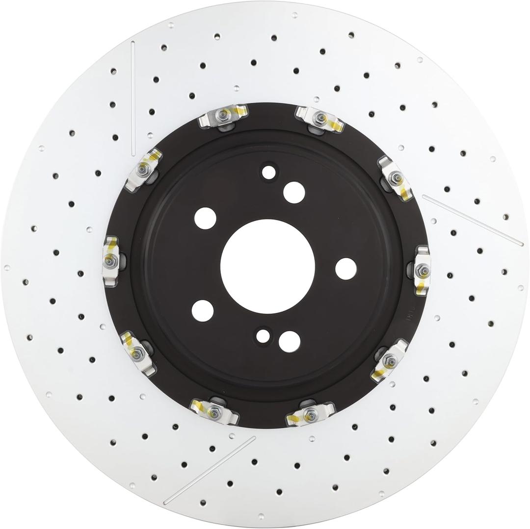 Brembo 09.9313.33 Floating two piece UV Coated Pillar Vented drilled + Slotted Front Brake Rotor MERCEDES-BENZ OE# A2304211212