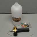 Foam Cannon Kit, 1L Bottle Snow Foam Cannon with 5 Pressure Washer Nozzle Tips, 1/4 Inch Quick Connector, Compatible with Gas Pressure Washers&Electric Pressure Washers (White)