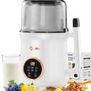 Saker Nut Milk Maker, Automatic Almond Milk Machine Maker with 12H Timer for Soy, Oat, Coconut, Plant Based Milks Homemade, Soybean Milk Maker with Auto Clean, Boil Water, Delay Start, Keep Warm