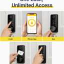 LOCKSTAR Smart Door Lock Keyless Entry Deadbolt Door Lock Multiple Entry Methods APP Fingerprint Touch ID Keypad Code Card FOB Traditional Key Smart Home Devices