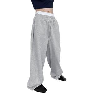 Landtown Men's Baggy Lounge Pants Cotton Sweatpants with Elastic Drawstring Waist with Pockets M