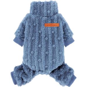 Dog Sweater for Small Dogs, XXS Dog Sweaters Turtleneck Doggie Pajamas Jumpsuits, Small Doggy Clothes Girl Boy, Cold Weather Puppy Onesie Outfits Yorkie Chihuahua Apparel, Blue, XXS