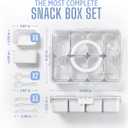 Travel Snack Container for Kids – Snackle Box with 8 Removable Compartments, Utensils and Recipe QR – Snack Box for Road Trips, Beach, Picnic and School Lunch, Large