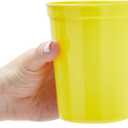 BLUE PANDA Yellow Cups - Stadium Style, 16 Oz, Pack of 25 - Reusable Plastic Party Cups