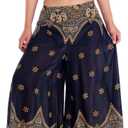 Lannaclothesdesign Palazzo Pants for Women Wide Leg Boho Harem Yoga Pants S M L XL Sizes