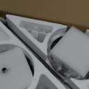 48 Inch Low Profile Ceiling Fan without Lights, Brown Farmhouse Ceiling Fan no Light, 6-Speeds, Quiet Reversible DC Motor, Indoor/Outdoor Ceiling Fans with Remote for Patio, Living Room, Bedroom