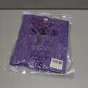 Betu Womens Ruffle 3/4 Sleeve V Neck Double Layers Mesh Blouses Loose Fit Flowy Tunic Tops, M-5XL (Purple)