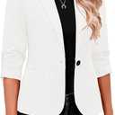 Blazers for Women Suit Jackets Dressy 3/4 Sleeve Blazer Business Casual Outfits for Work, XL