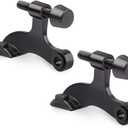 2 Pack Hinge Pin Door Stopper Black - Adjustable Heavy Duty Hinge Pin Door Stop with Black Rubber Bumper Tips