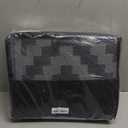 SAND MINE Waterproof Outdoor Rug 5x8 ft, Plastic Reversible Rug, Modern Area Rug, Large Floor Mat for Outdoors, RV, Patio, Backyard, Deck, Picnic, Beach, Camping, Black Grey Lattice