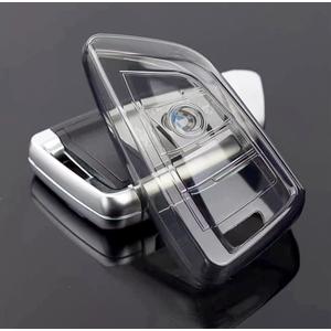 IUIU Key Fob Cover Smoked Color, Black Fob Protector, Premium TPU Case Compatible with BMW 1 2 3 5 6 Series, X1 X2 X3 X5 X6 X7