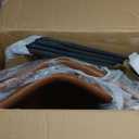 DUMOS 26 Inch Counter Height Bar Stools Set of 2, Modern Faux Leather High Barstools with Back and Metal Leg, Bar Chairs for Kitchen lsland, Elegant Brown