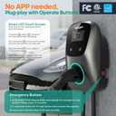 Level 2 Electric Vehicle (EV) Charger Hardwired, 48 amp/11.5kW EVSE w/ J1772 Connector, 240V NEMA 14-50p Plug Electric Car Charger, APP Start/Plug and Play for Home Level 2