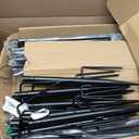 Mutovlin 10 Pack String Light Poles,10 Ft Light Poles for Outside String Lights,Outdoor Lights Pole with Fork,Metal Poles Stand for Patio Deck Backyard