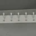 Coat Rack Wall Mounted,Wooden Wall Coat Rack with 8 Double Hooks for Hanging Clothes,Coats,Hats,Jackets,31.5inch (White, 8 Hooks)