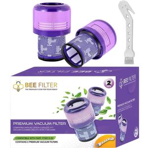 Dyson V15 Filter, 2-Pack Premium True HEPA Replacement Filters Compatible with Dyson V15 Detect, V15 Detect Absolute, V15 Submarine, V15 Detect Filter, V11 Animal Filter, V11 Filter, Part no 970013-02