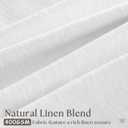 Pleated White Linen Cafe Curtains 30 Inch Length 2 Panels Privacy Light Filtering Semi Sheer Front Door Small Window Boho Farmhouse Pinch Pleated Short Curtains for Bathroom Kitchen Basement